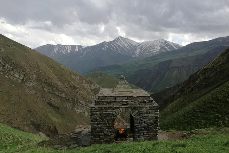 Самое высокогорное село Азербайджана Хыналыг летом