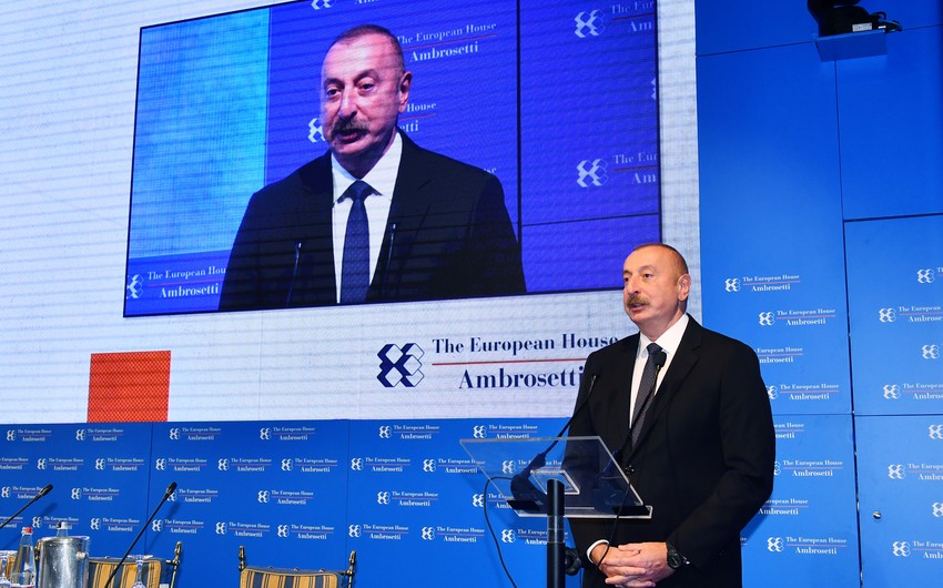 Ильхам Алиев: Азербайджан планирует экспортировать на итальянский рынок около 10 млрд кубометров газа