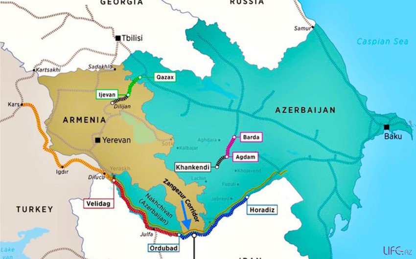 АЖД: Азербайджанская часть Зангезурского коридора начнет действовать с 2024 года
